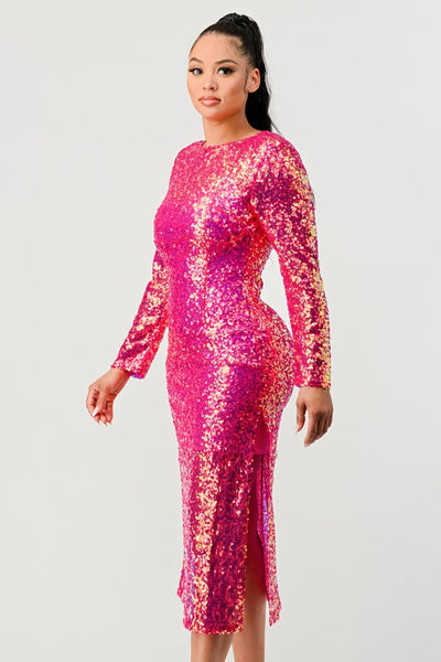 Sequin Glamour Maxi Dress