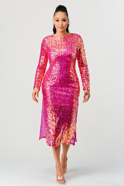 Sequin Glamour Maxi Dress