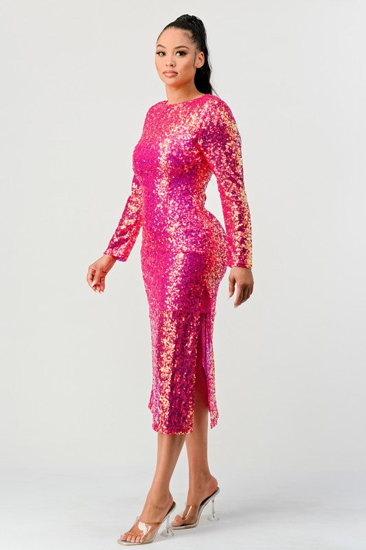 Sequin Glamour Maxi Dress