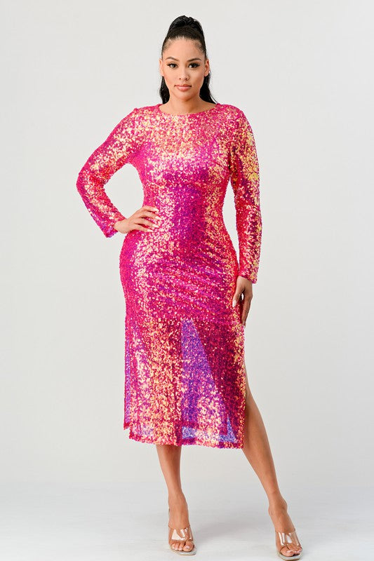 Sequin Glamour Maxi Dress