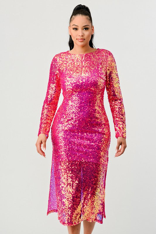 Sequin Glamour Maxi Dress