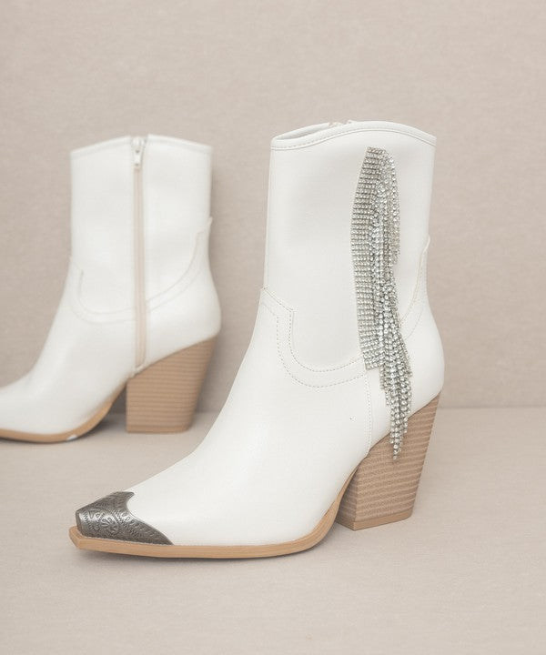 Tanner - Rhinestone Fringe Boots