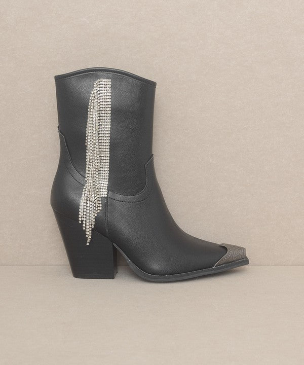 Tanner - Rhinestone Fringe Boots