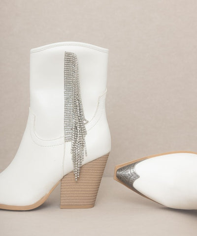 Tanner - Rhinestone Fringe Boots