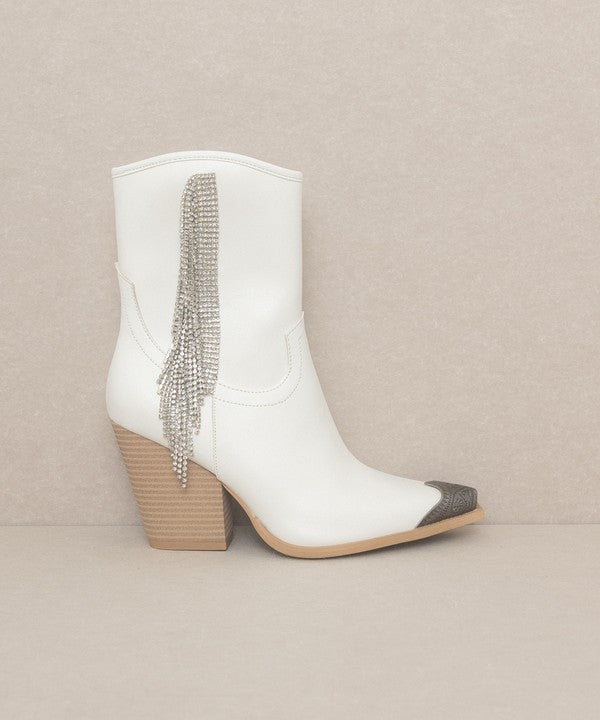 Tanner - Rhinestone Fringe Boots