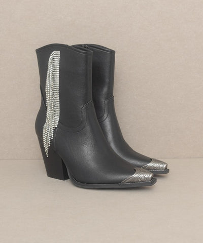 Tanner - Rhinestone Fringe Boots