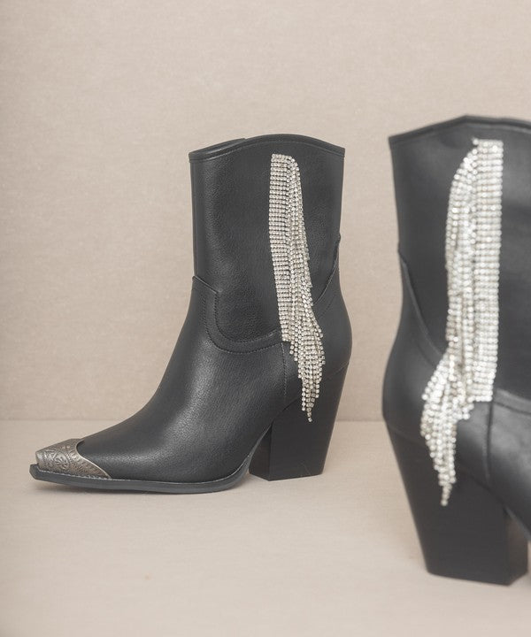 Tanner - Rhinestone Fringe Boots