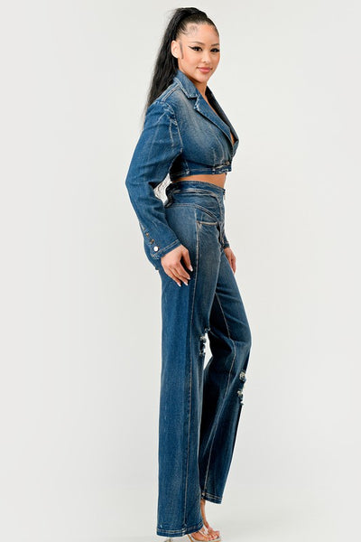 Cool Chick Denim Pant Set