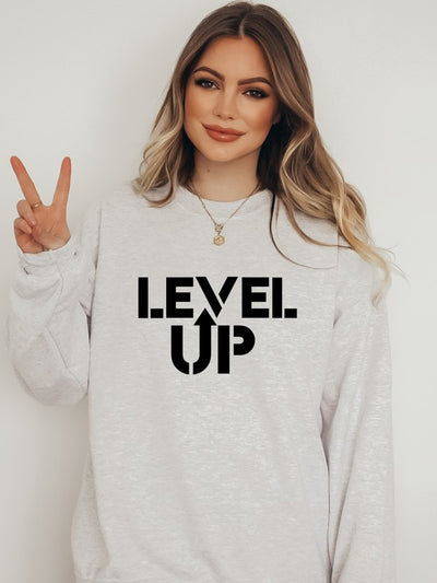 Level Up Graphic Crew Sweatshirt PLUS