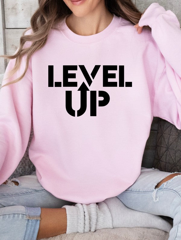 Level Up Graphic Crew Sweatshirt PLUS