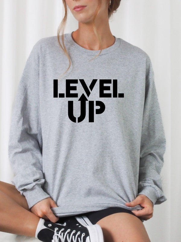 Level Up Graphic Crew Sweatshirt PLUS