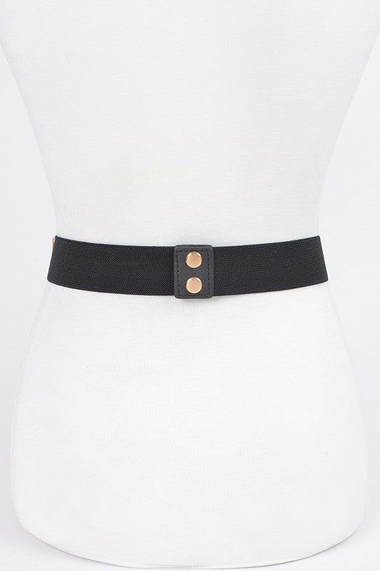 Iconic Metal Plaque Elastic Belt