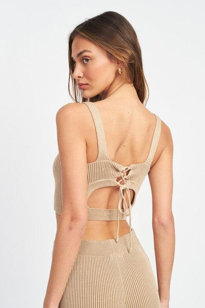 SQAURE NECK CROPPED SLEEVELESS TOP - Statement Piece NY